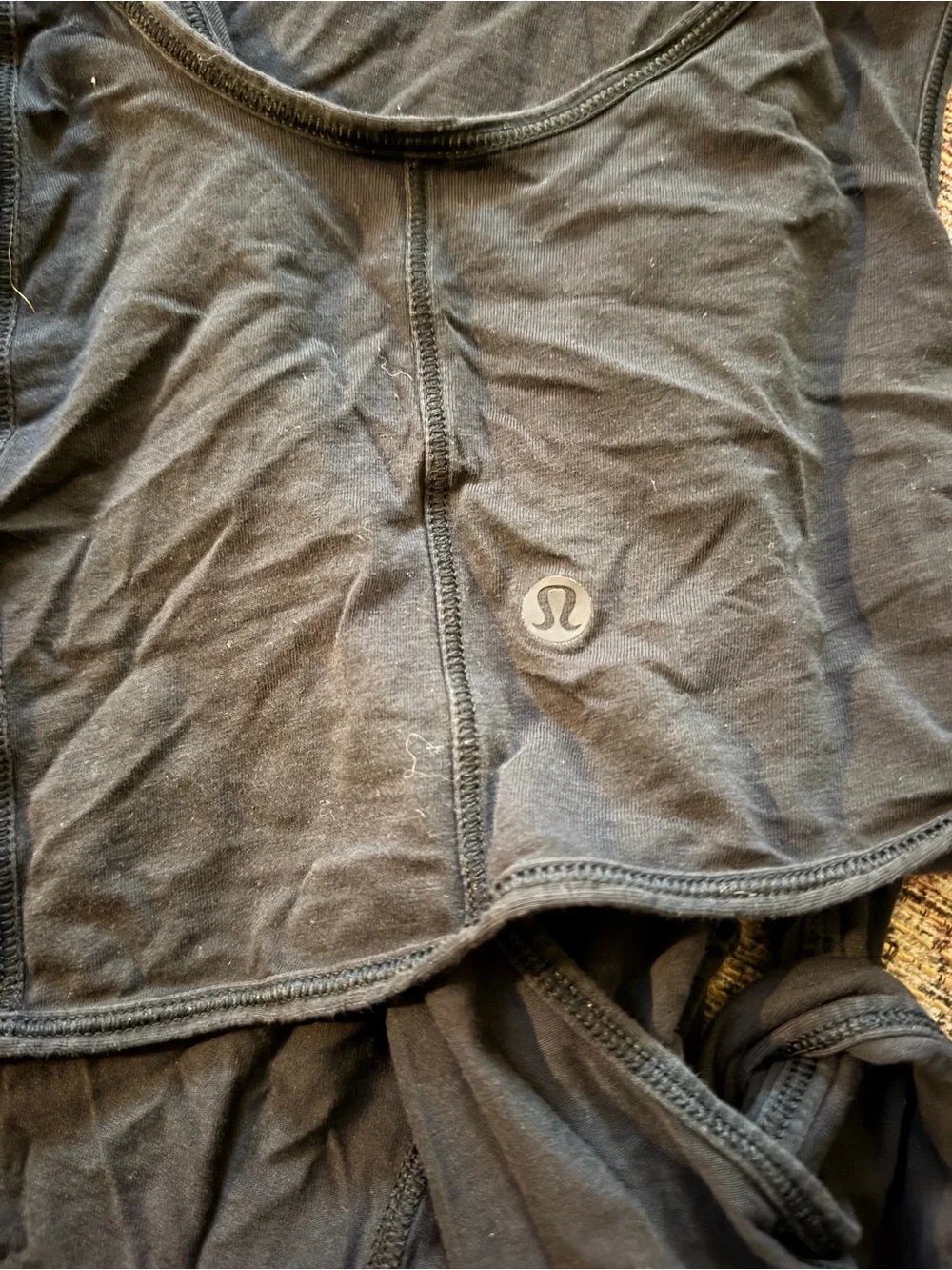 Lululemon Twist Me Up Crop Tank Black Wrap Tie Lightweight Top
